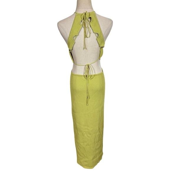 Significant Other Skye Cutout Ribbed Backless Midi Dress In Avocado sz:AU10/US6 - Picture 10 of 16